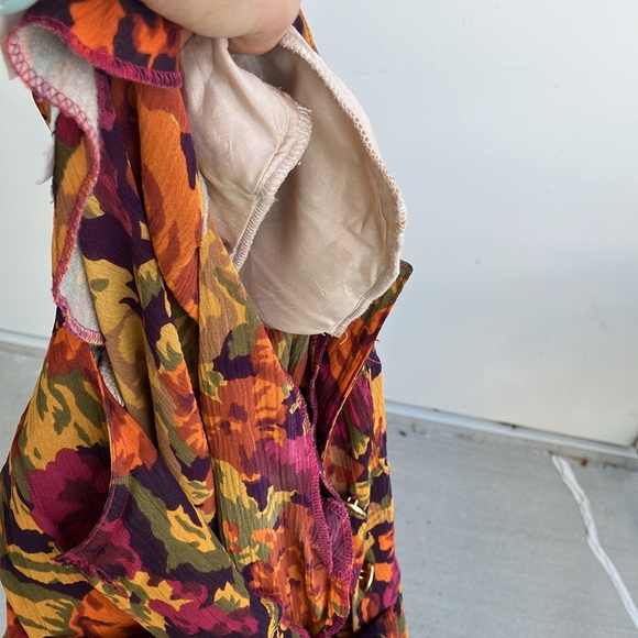 Vintage 80s 90s Leslie Fay Petite Collections Fall Print Dress - Picture 8 of 8